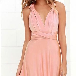 CONVERTIBLE BLUSH PINK MAXI DRESS